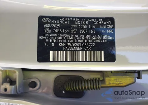 2025 Hyundai Elantra N из США, поврежденный, VIN KMHLW4DK5SU035722